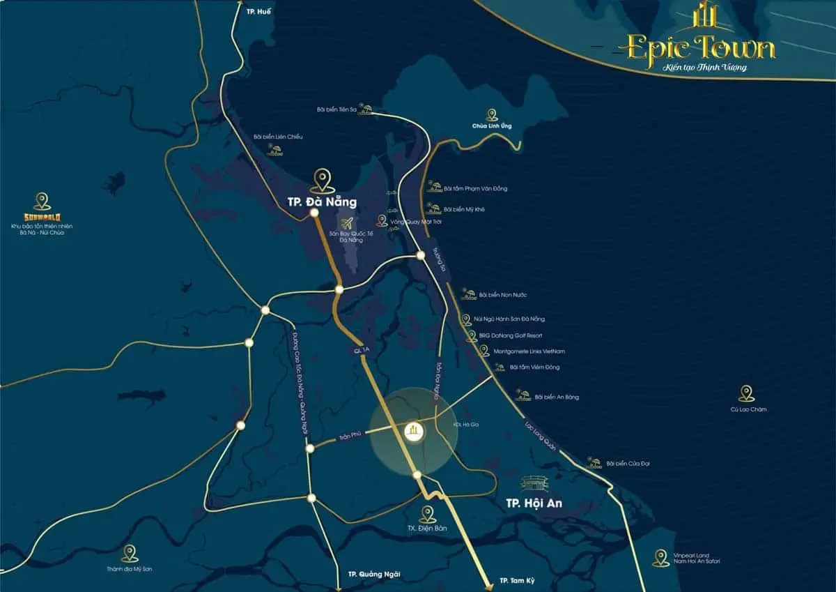 EPIC TOWN ĐIỆN THẮNG 2 Vị trí Dự án Epic Town Điện Thắng