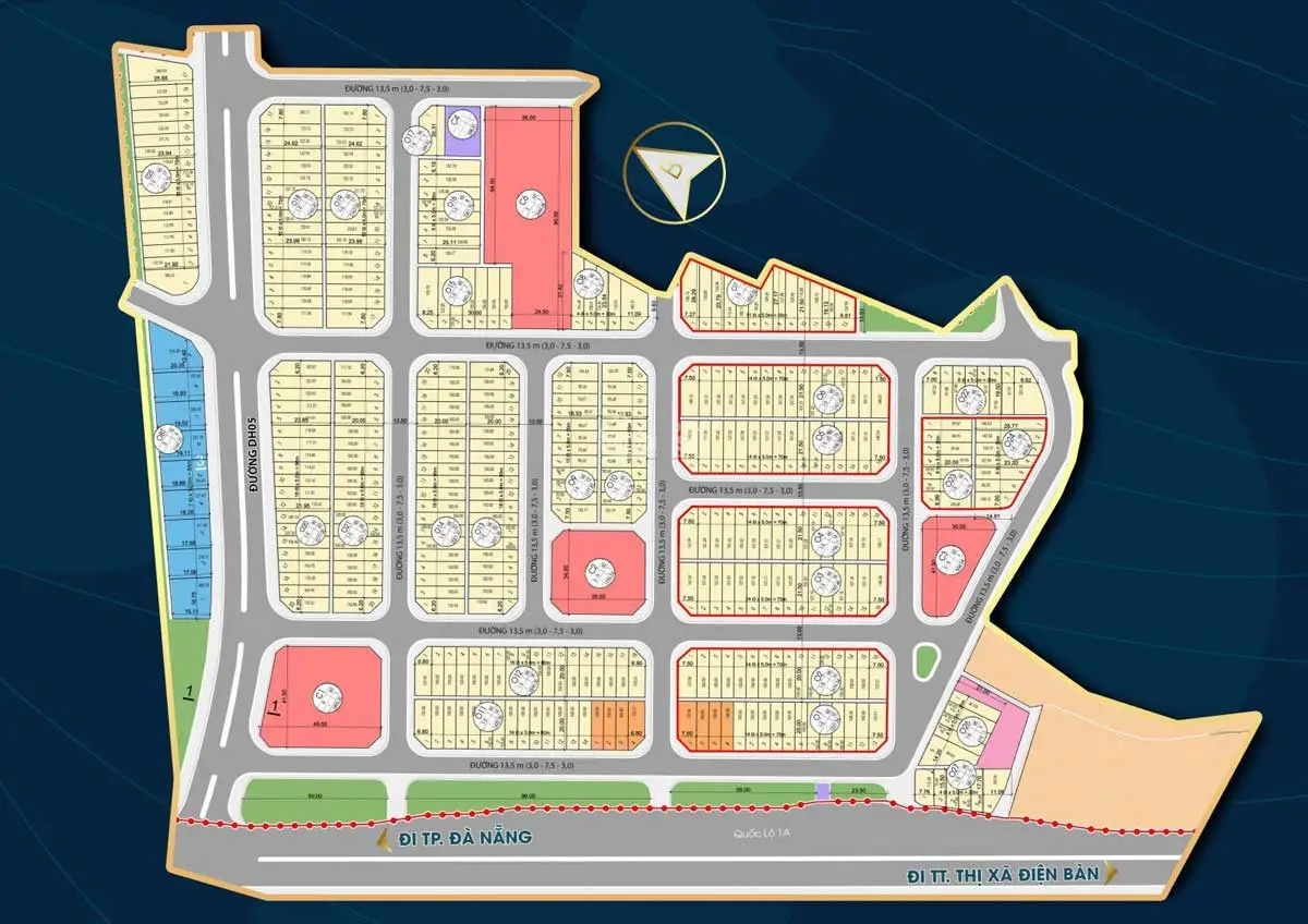 EPIC TOWN ĐIỆN THẮNG 7 Sơ đồ phân lô Dự án Epic Town Điện Thắng Quảng Nam