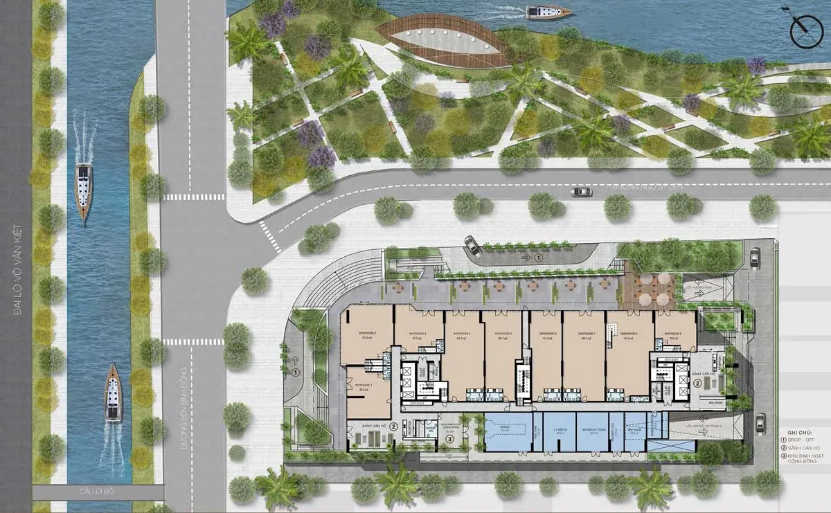 AURORA RESIDENCES QUẬN 8 7 Mặt bằng Tầng Trệt Dự án Aurora Riverside Quận 8