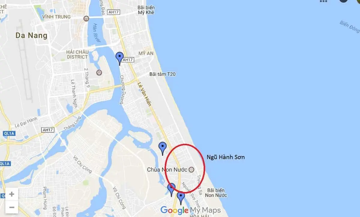 BIỆT THỰ NON NƯỚC ĐÀ NẴNG 4 Vị trí Dự án Biệt thự Non Nước Ngũ Hành Sơn Đà Nẵng