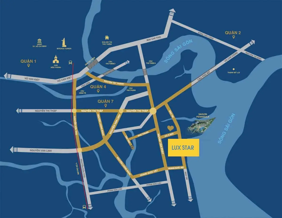 LUX STAR QUẬN 7 2 Vị trí Dự án Căn hộ Lux Star Quận 7