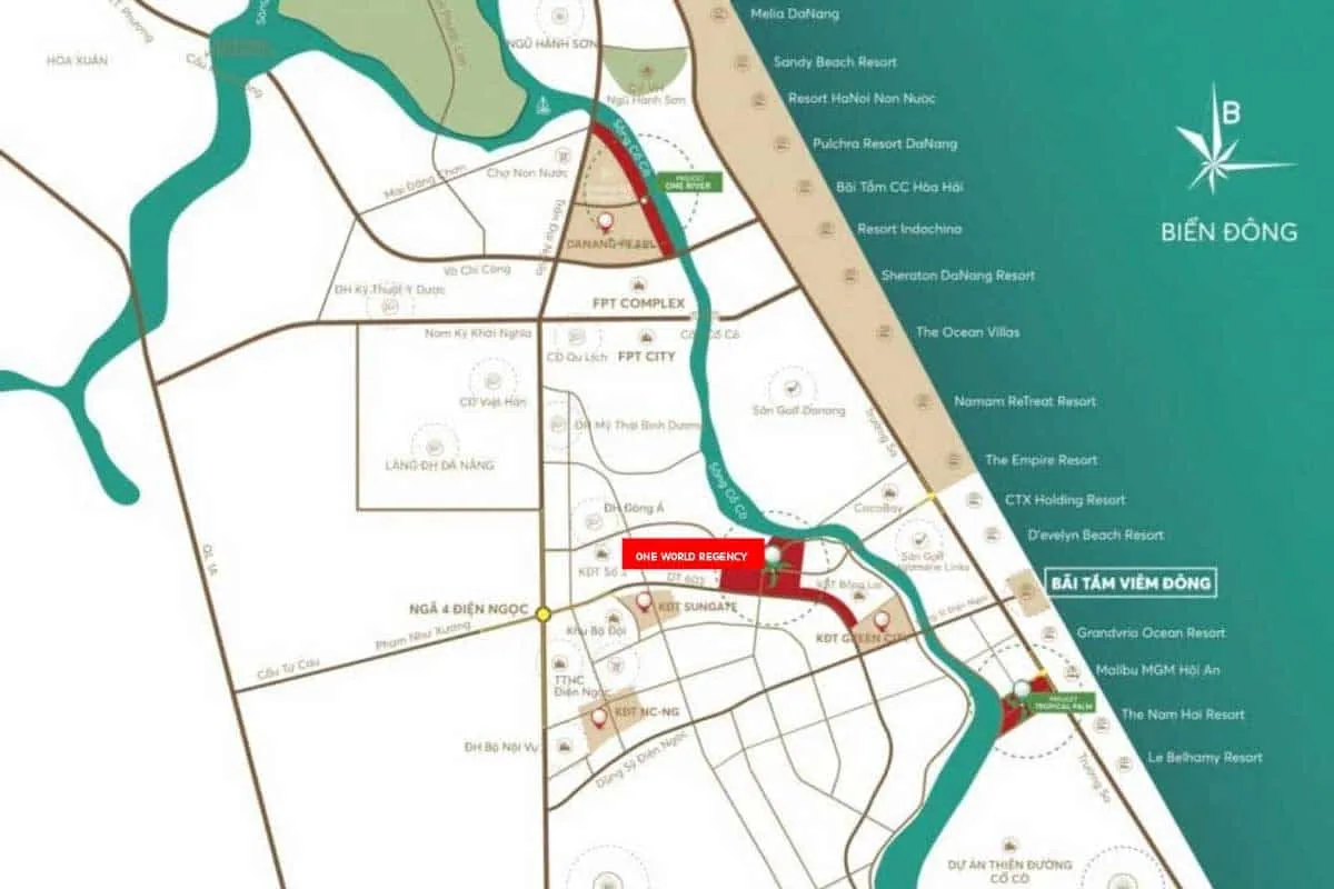 ONE WORLD REGENCY ĐÀ NẴNG 2 Vị trí Dự án One World Regency Đà Nẵng