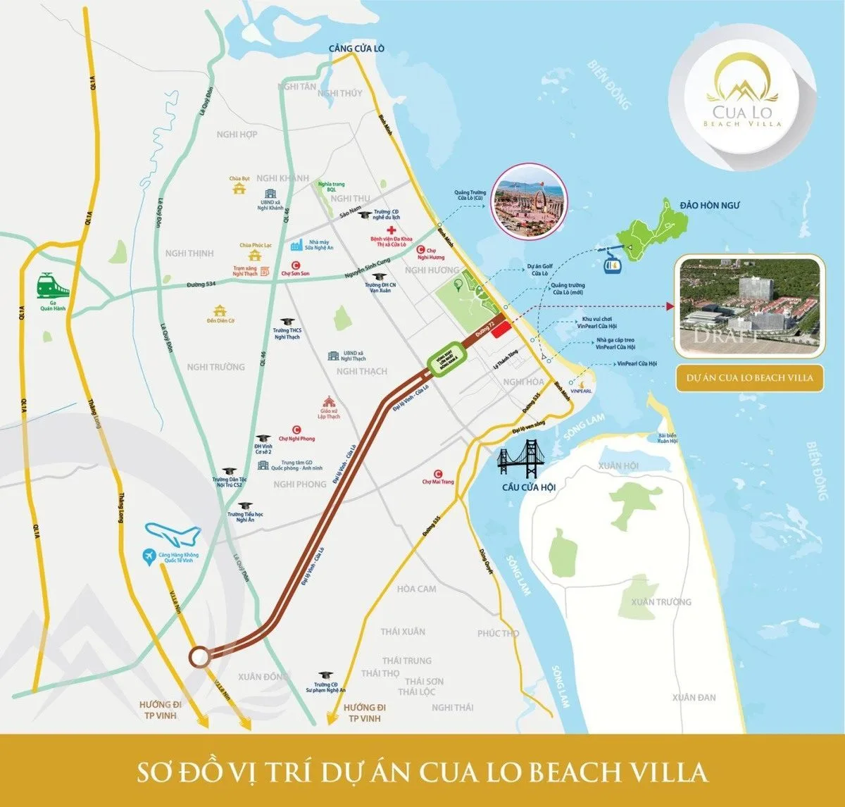 CỬA LÒ BEACH VILLA NGHỆ AN 15 Sơ đồ vị trí dự án Cửa Lò Beach Villas