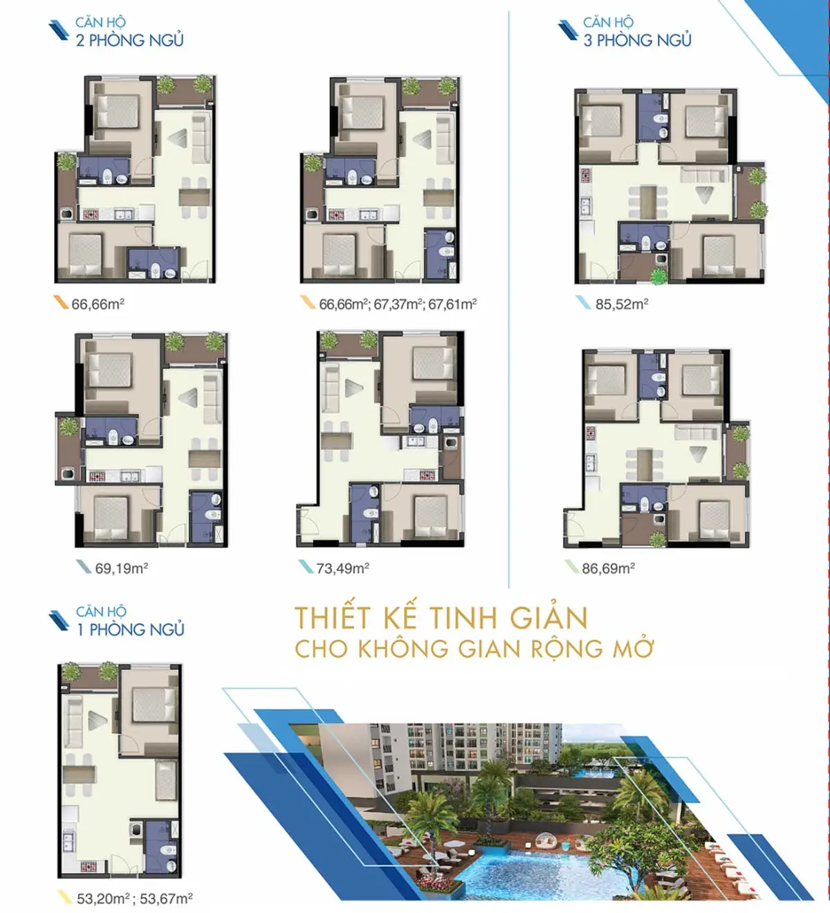 LUX RIVERVIEW QUẬN 7 6 Thiết kế các Căn hộ Lux Riverview Quận 7