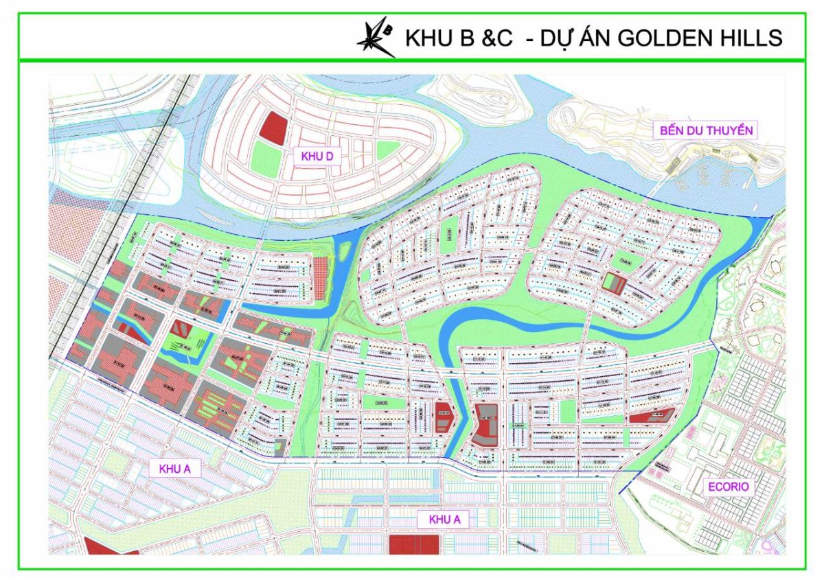 Mặt bằng Khu C-D Dự án Golden Hills Đà Nẵng