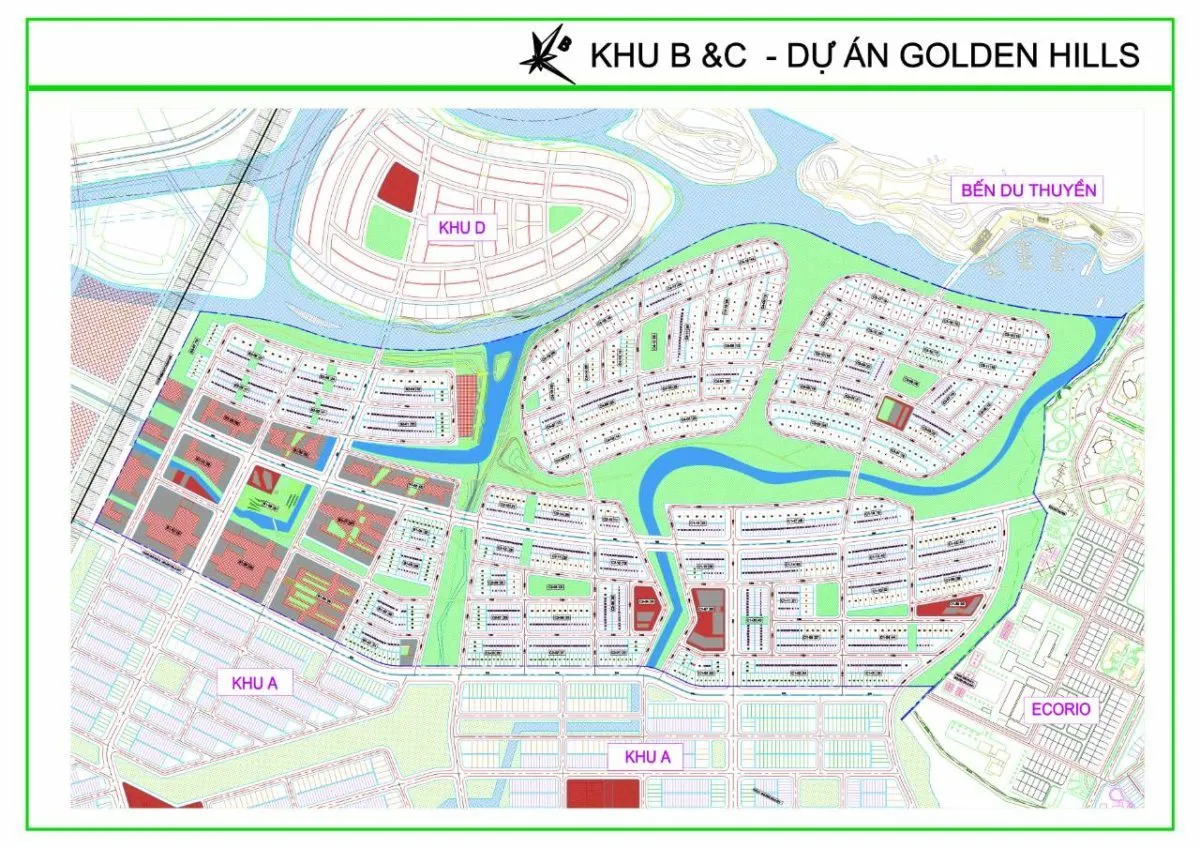 GOLDEN HILLS ĐÀ NẴNG 10 Mặt bằng Khu C-D Dự án Golden Hills Đà Nẵng