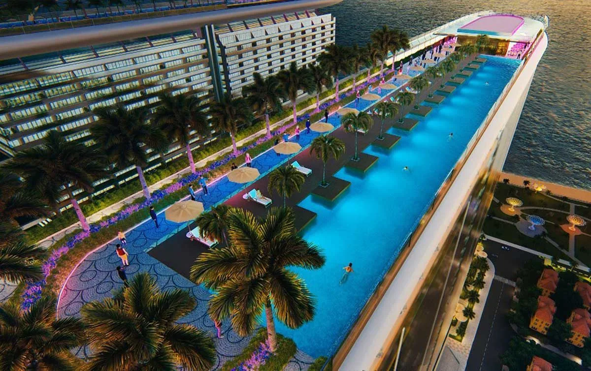 SUNSHINE MARINA NHA TRANG BAY 7 Hồ bơi Panorama tầng thượng Dự án Căn hộ Sunshine Marina Nha Trang Bay