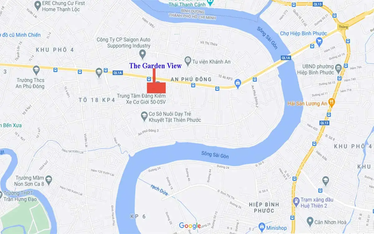 THE GARDEN VIEW 2 Vị trí Dự án Đất nền The Garden View An Phú Đông Quận 12