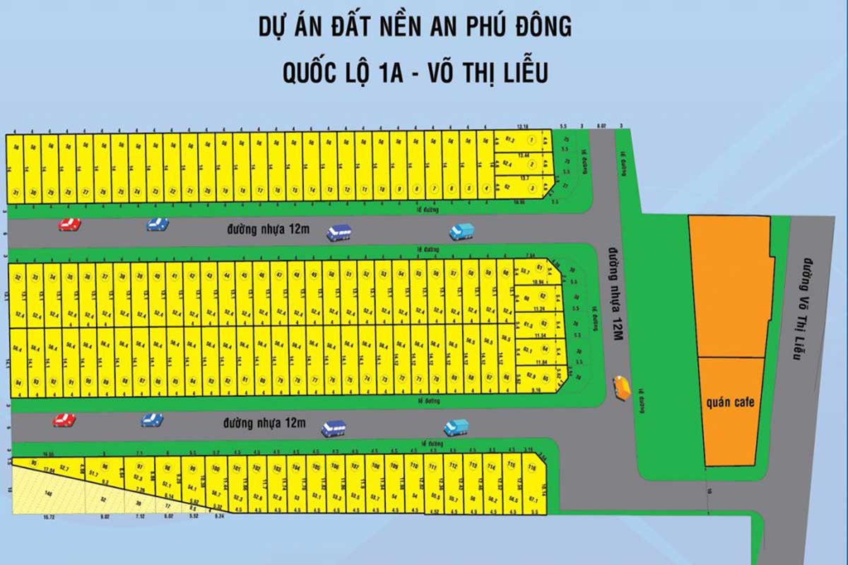 Mặt bằng Phân lô Dự án Đất nền The Garden View Quận 12