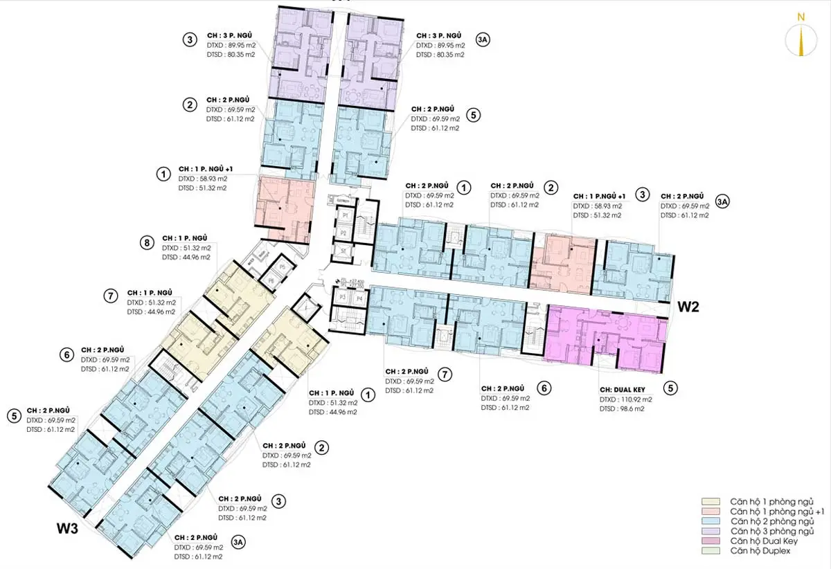 CHUNG CƯ LÊ PHONG BÌNH DƯƠNG 5 Mặt bằng tầng Dự án Khu nhà ở Thương mại Dịch vụ cao tầng Lê Phong Bình Dương