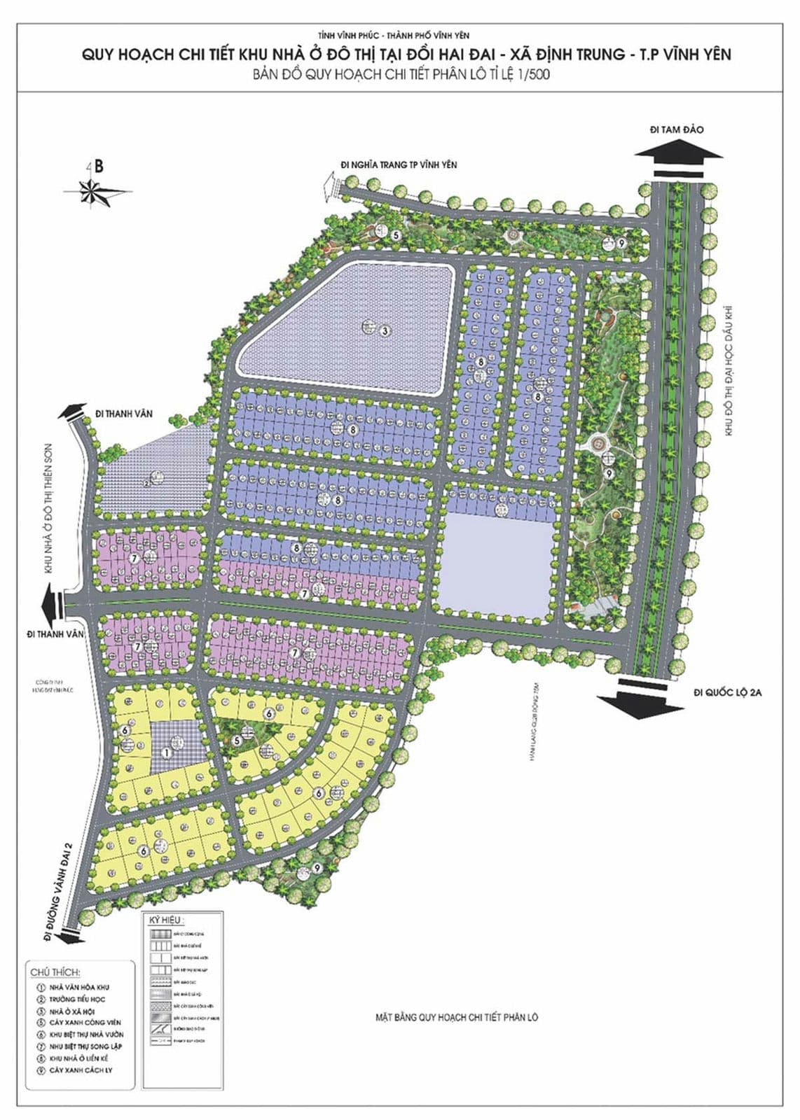 Mặt bằng Dự án Park Hill Thành Công Vĩnh Yên