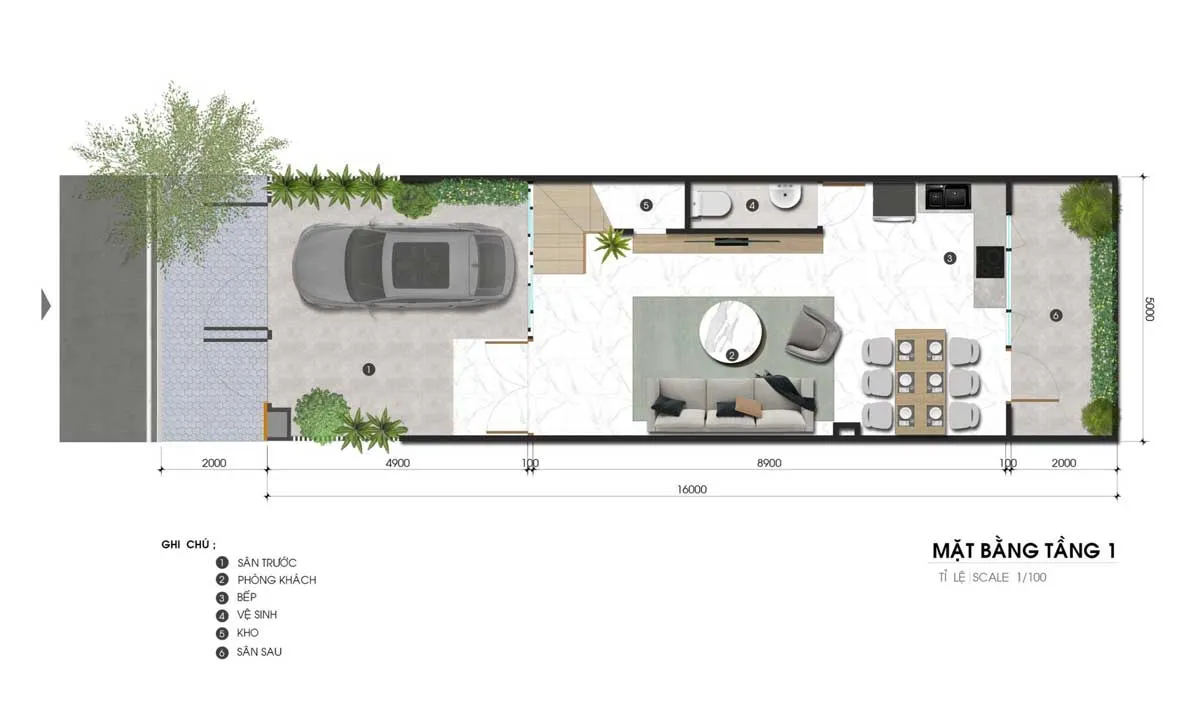 Mặt bằng tầng 1 Mặt bằng tầng 1