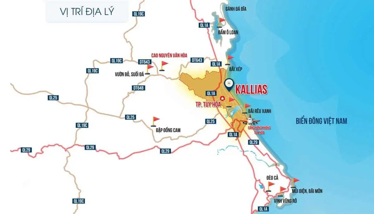 KALLIAS COMPLEX CITY 3 Vị trí Dự án Khu đô thị Kallias Complex City Phú Yên