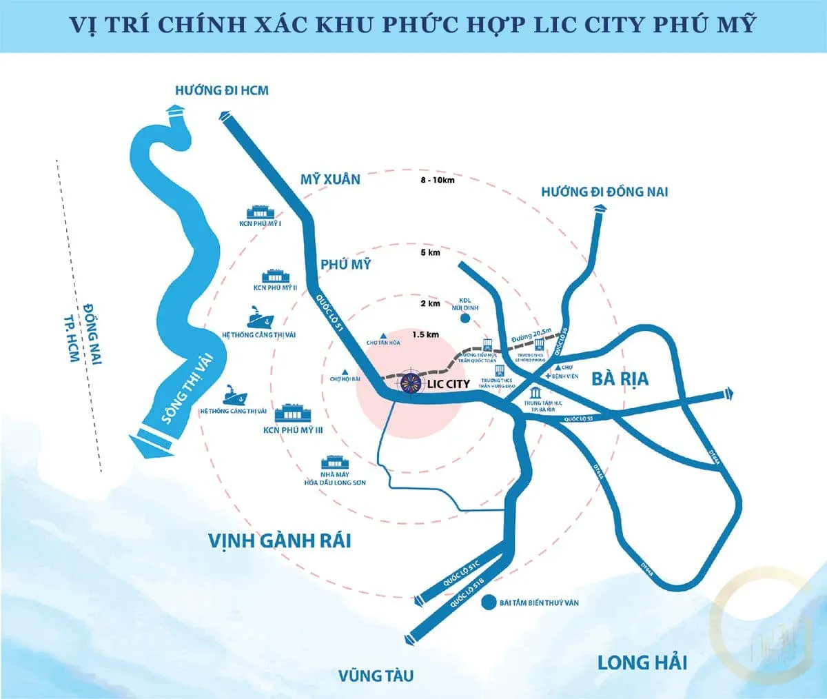 LIC CITY PHÚ MỸ 4 Vị trí Dự án Lic City Bà Rịa