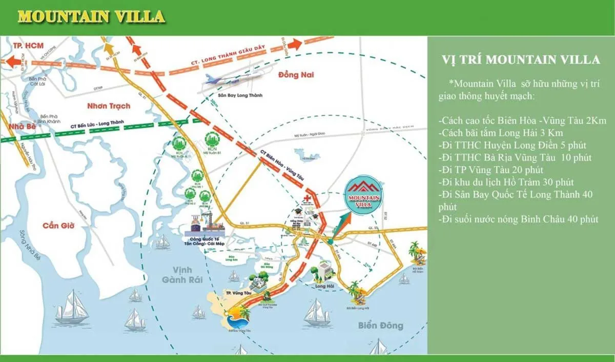 MOUNTAIN VILLA BÀ RỊA 3 Vị trí Dự án Mountain Villa Bà Rịa Vũng Tàu