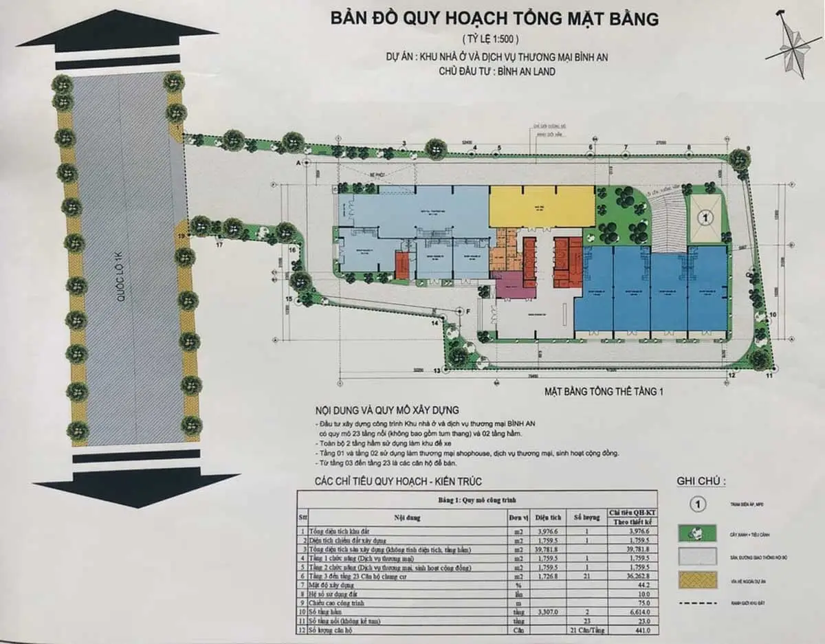 BÌNH AN TOWER BÌNH DƯƠNG 5 Mặt bằng Tổng thể Dự án Căn hộ Bình An Tower