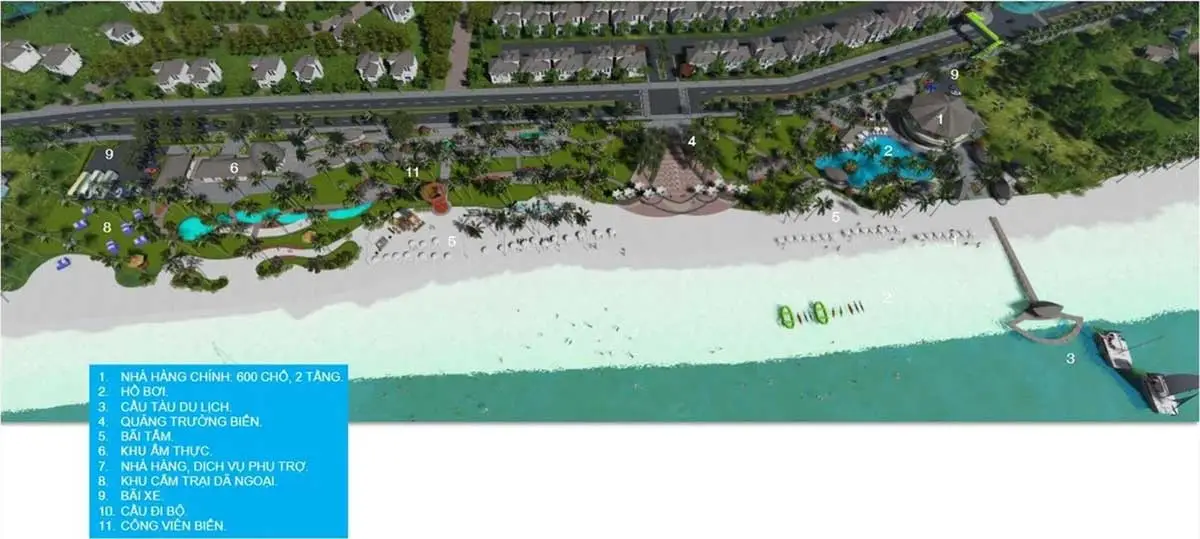 HỒ TRÀM PEARL 9 Tiện ích khu vực Biển tại nội khu Dự án Hồ Tràm Pearl