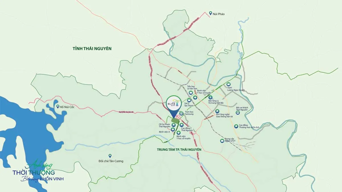 TECCO ELITE CITY THÁI NGUYÊN 3 Vị trí Dự án Căn hộ Chung cư Tecco Elite City Thái Nguyên