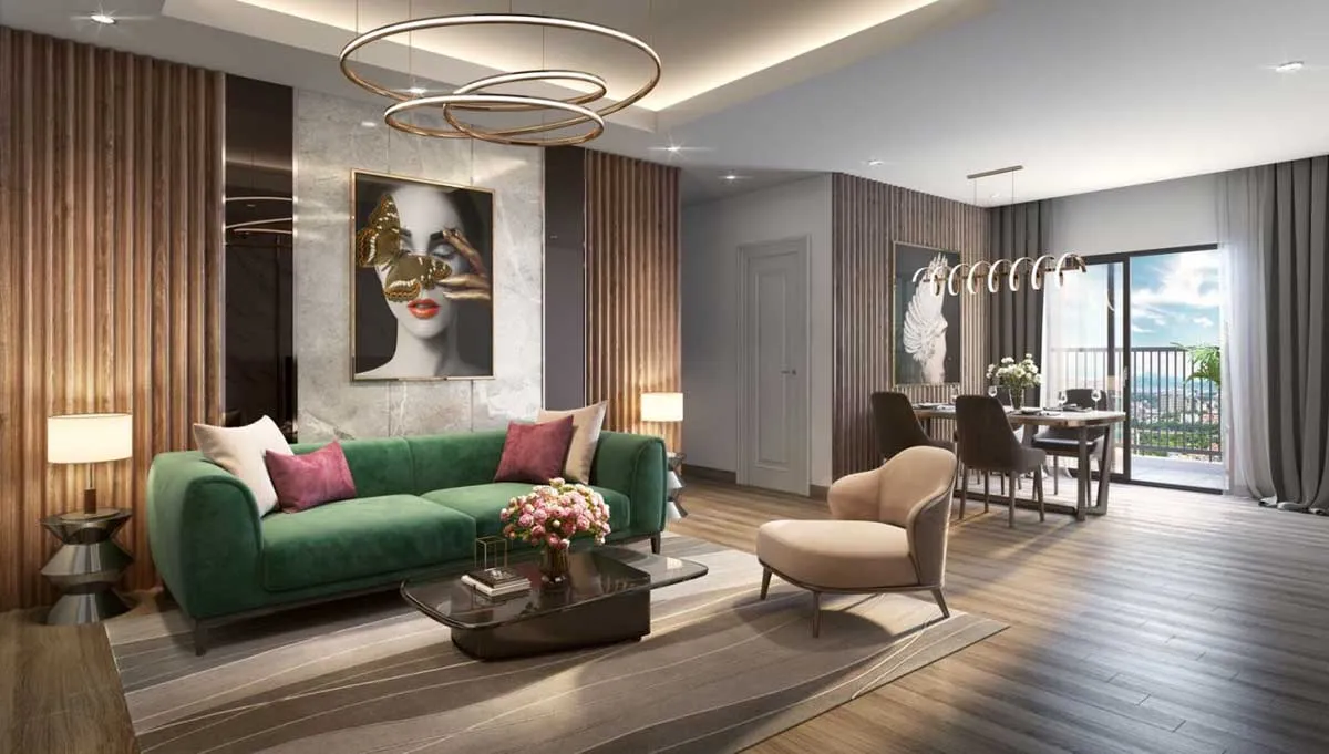 TECCO ELITE CITY THÁI NGUYÊN 13 Phòng khách Căn hộ Elite City Thái Nguyên