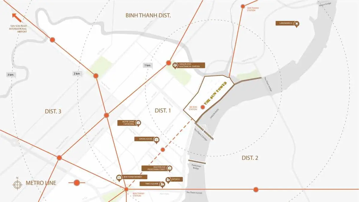 The Sun Tower Capitaland Quận 1 5 Bản đồ Vị trí Dự án The Sun Tower Capitaland Quận 1