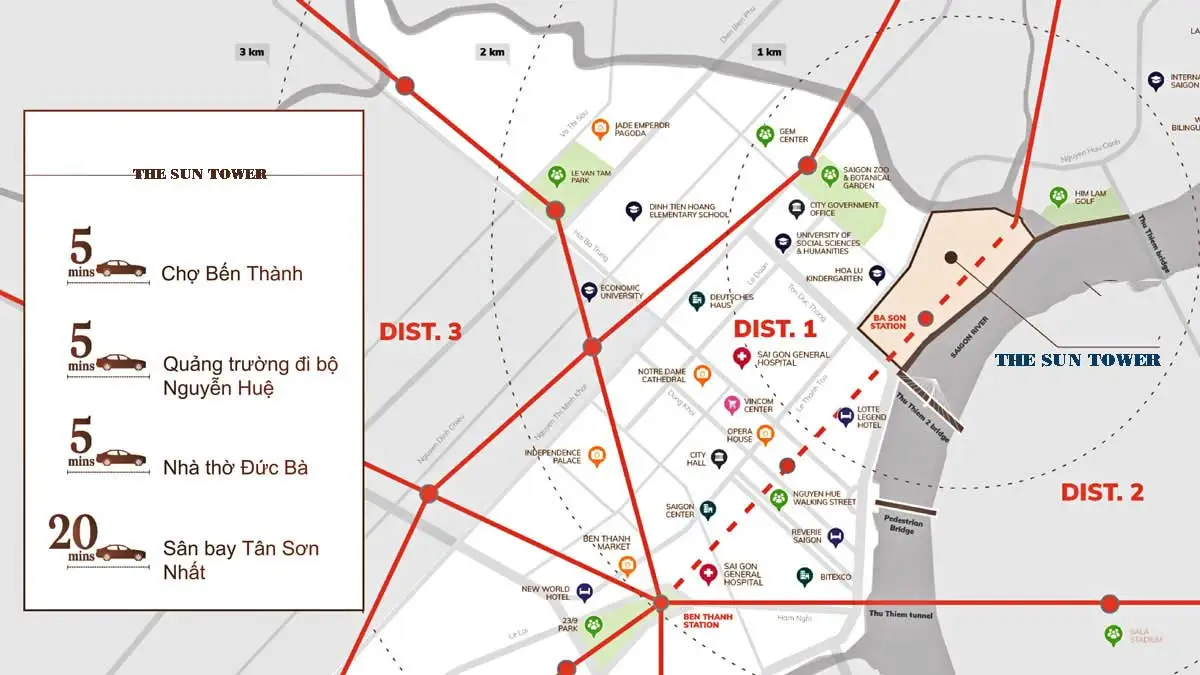 The Sun Tower Capitaland Quận 1 6 Tiện ích liên kết vùng Dự án The Sun Tower Capitaland Quận 1
