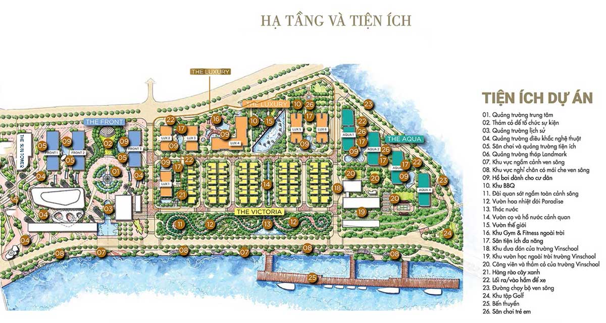 Hệ thống tiện ích Nội khu Dự án Căn hộ The Sun Tower Quận 1