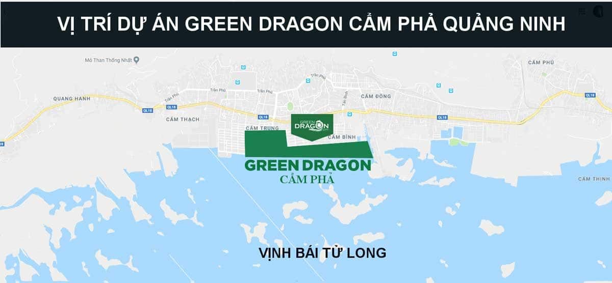 Vị trí Dự án Khu đô thị Green Dragon City Cẩm Phả Quảng Ninh