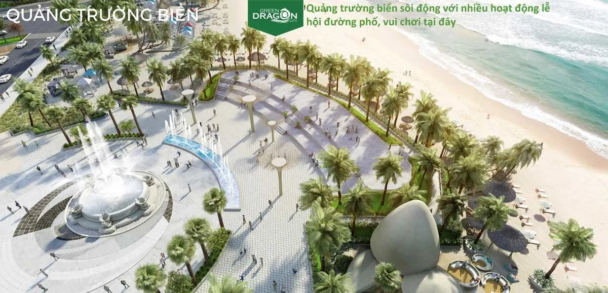 GREEN DRAGON CITY QUẢNG NINH 4 Quảng trường Biển Dự án Khu đô thị Green Dragon City Cẩm Phả Quảng Ninh