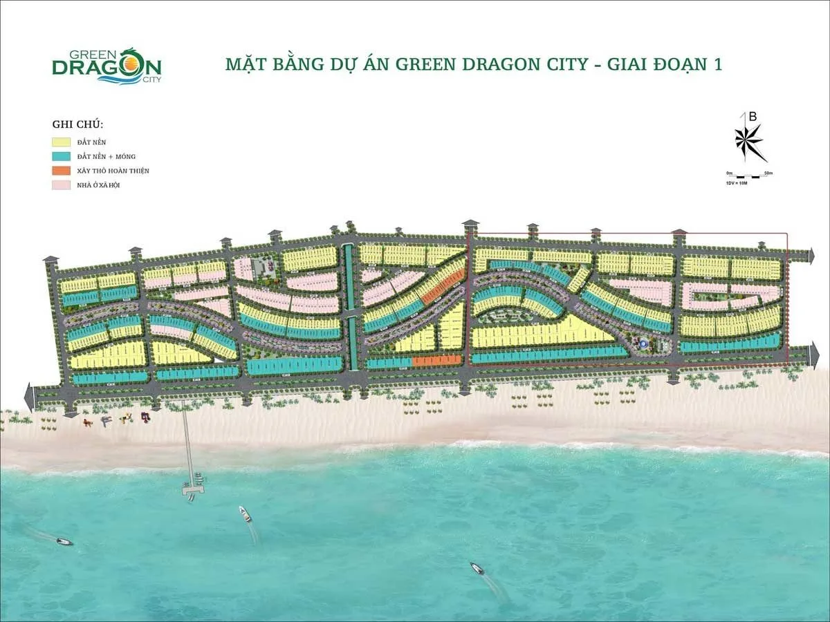 GREEN DRAGON CITY QUẢNG NINH 7 Mặt bằng Phân lô giai đoạn 1 Dự án Khu đô thị Green Dragon City Cẩm Phả Quảng Ninh