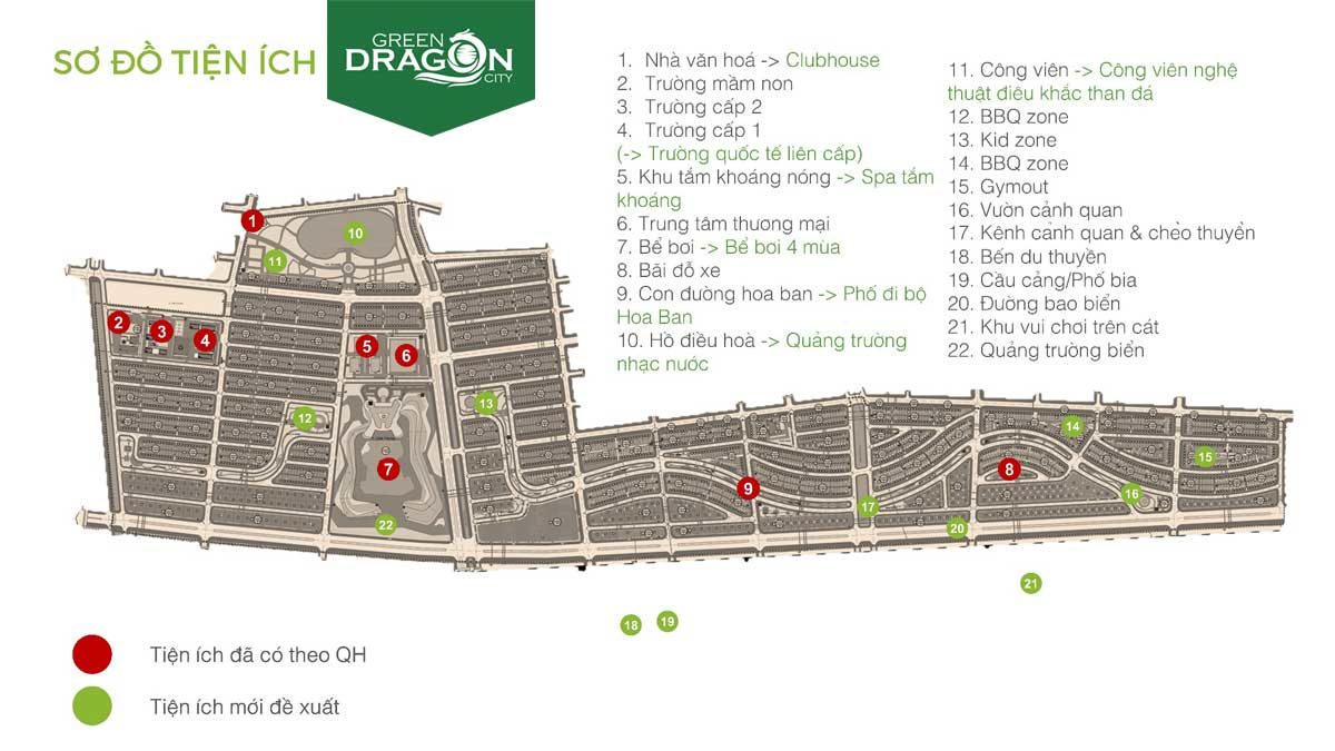 Tiện ích Dự án Khu đô thị Green Dragon City Cẩm Phả Quảng Ninh