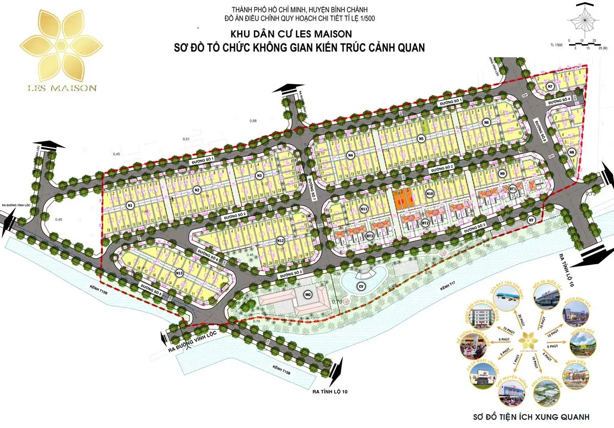 Les Maison 7 Mặt bằng Phân lô Dự án Les Maison Bình Chánh