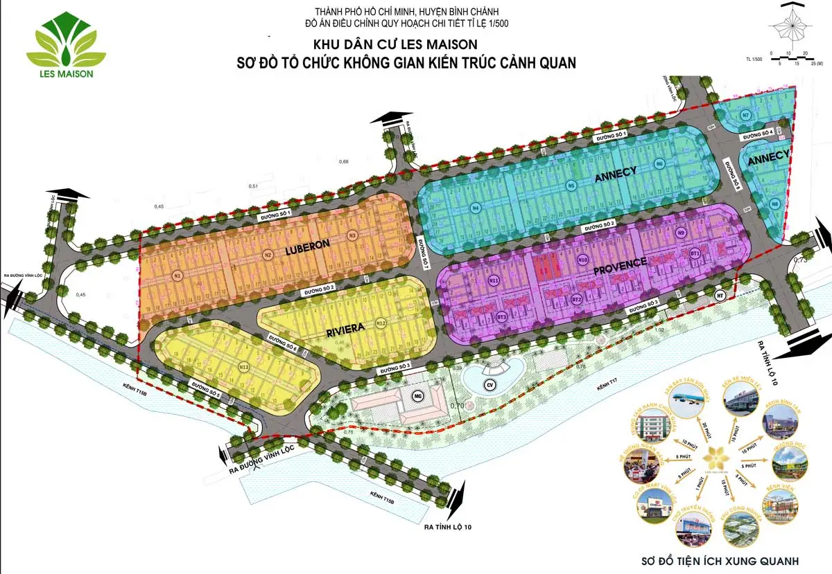 Les Maison 6 Mặt bằng Tổng thể Dự án Les Maison Bình Chánh