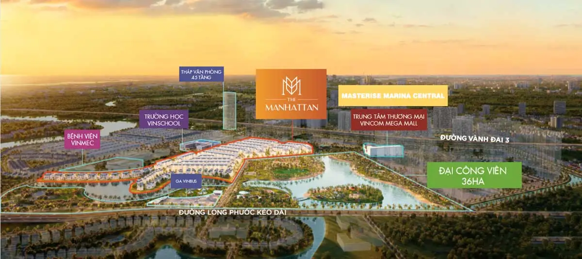 MASTERISE MARINA CENTRAL QUẬN 9 7 Các phân khu Masterise Marina Central