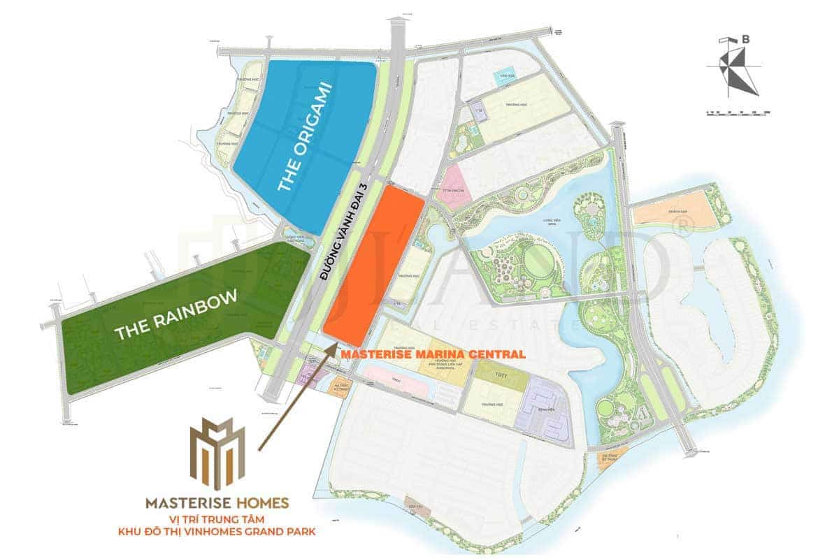 Vị trí Masterise Marina Central tại Vinhomes Quận 9