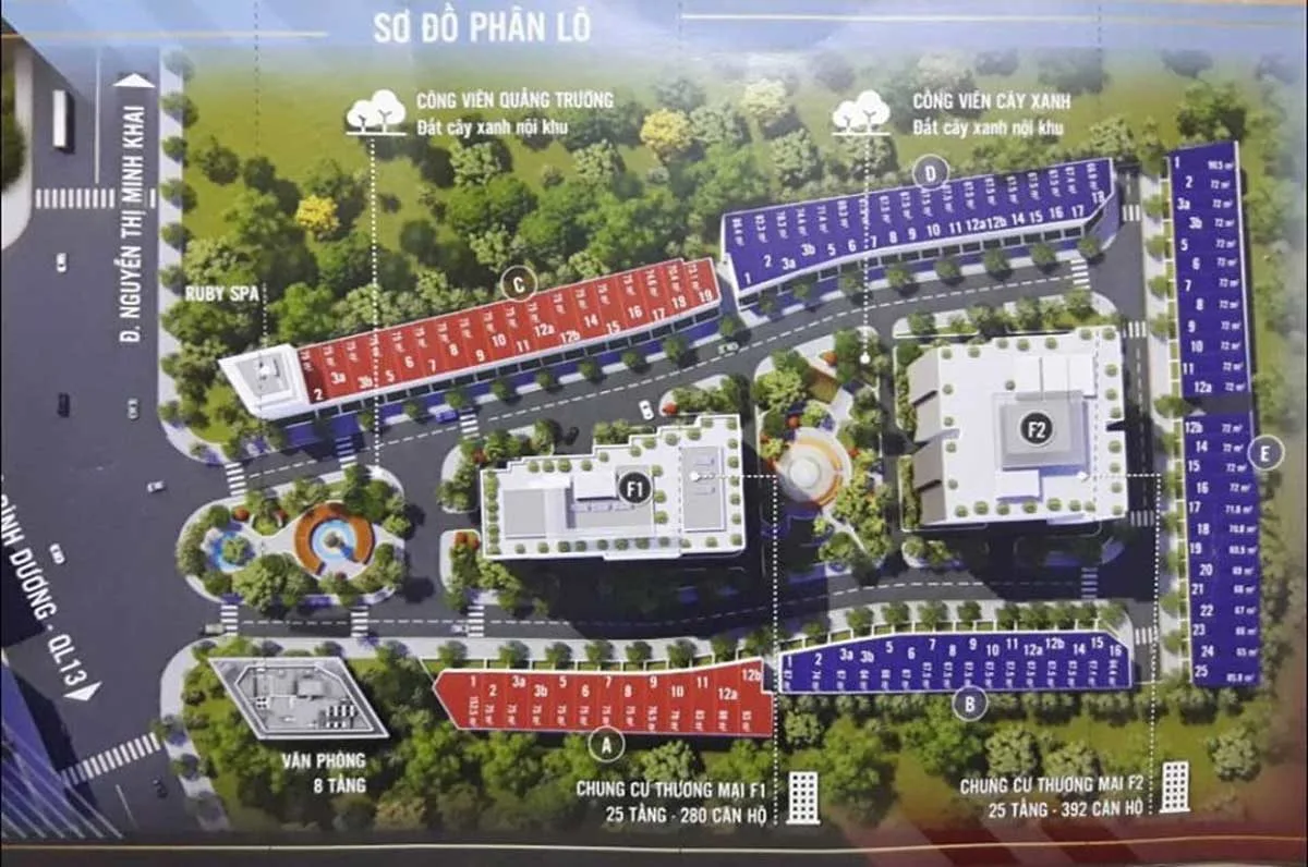 RUBY CASTLE 2 Mặt bằng Dự án Ruby Castle Đỗ Gia Bình Dương