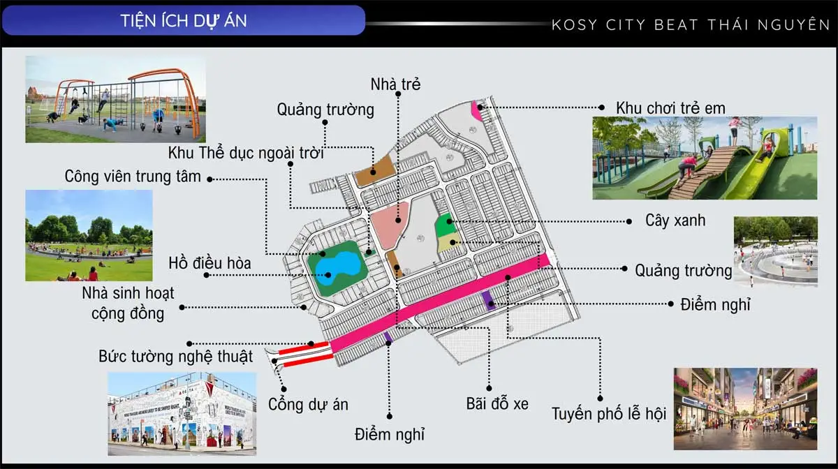 KOSY CITY BEAT THÁI NGUYÊN 8 Hệ thống Tiện ích Dự án Kosy City Beat Thái Nguyên