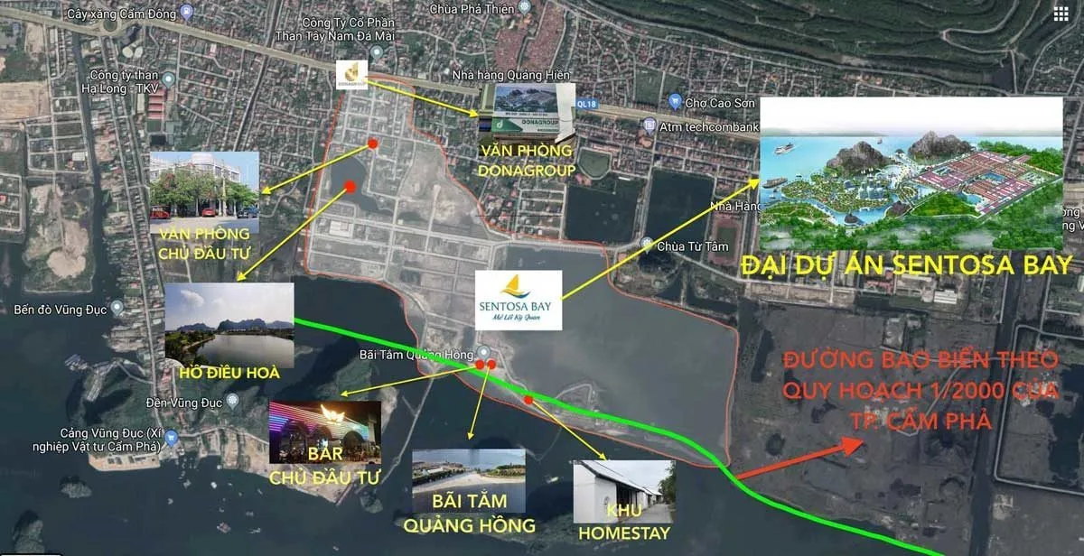 SENTOSA BAY QUẢNG NINH 2 Vị trí Dự án Sentosa Bay Cẩm Phả Quảng Ninh