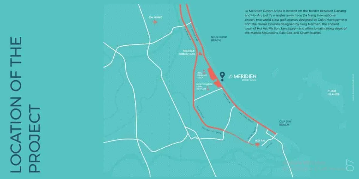 LE MERIDIEN DA NANG RESORT & SPA 3 Vị trí Dự án Le Meridien Đà Nẵng Resort & Spa