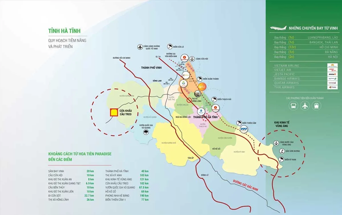 HOA TIÊN PARADISE 3 Vị trí Dự án Hoa Tiên Paradise Hà Tĩnh