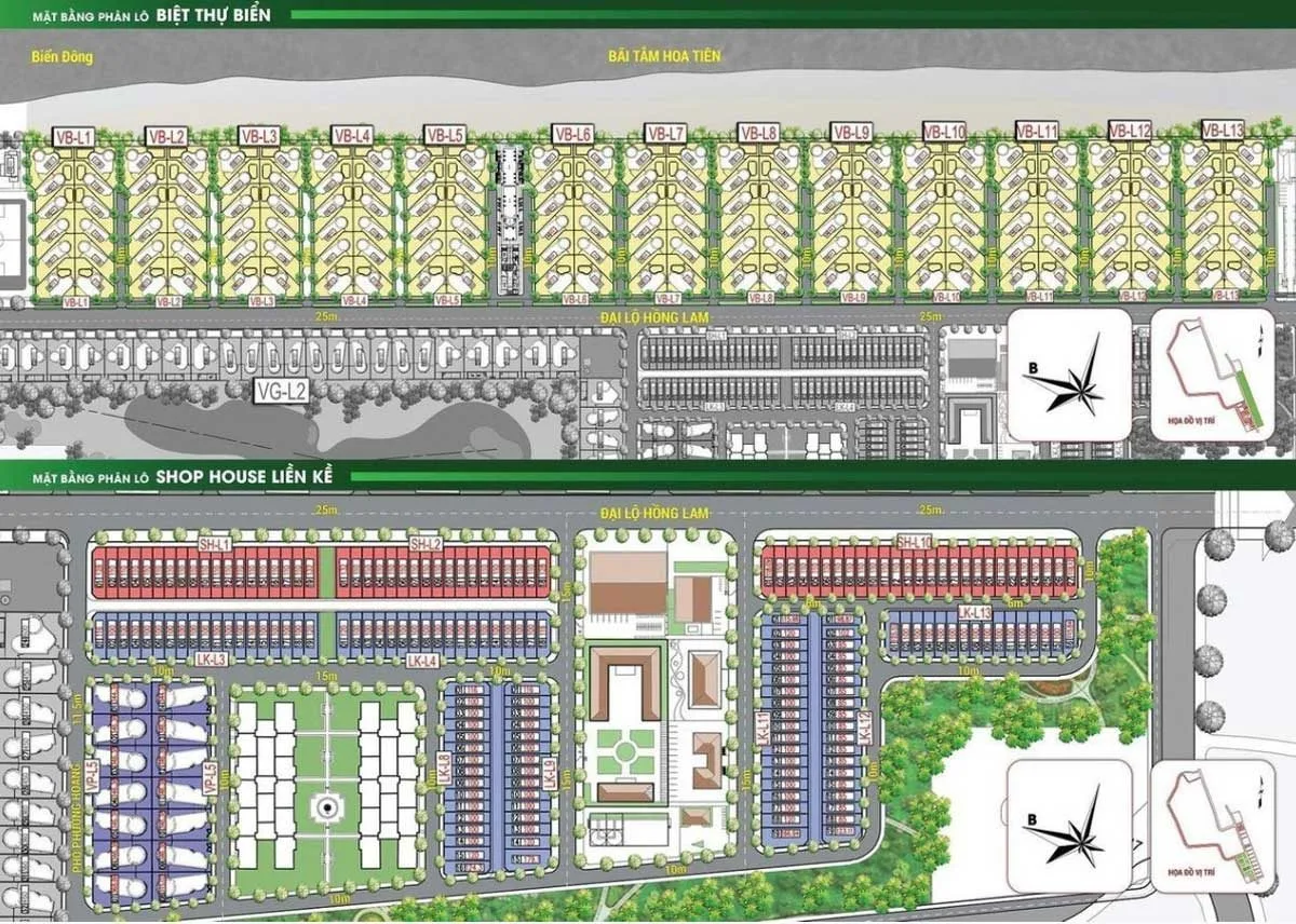 HOA TIÊN PARADISE 8 Mặt bằng phân lô Dự án Hoa Tiên Paradise Hà Tĩnh