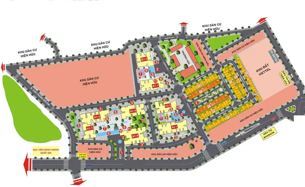 GEM CENTRAL PARK 5 Mặt bằng Dự án Căn hộ Gem Central Park Bình Dương