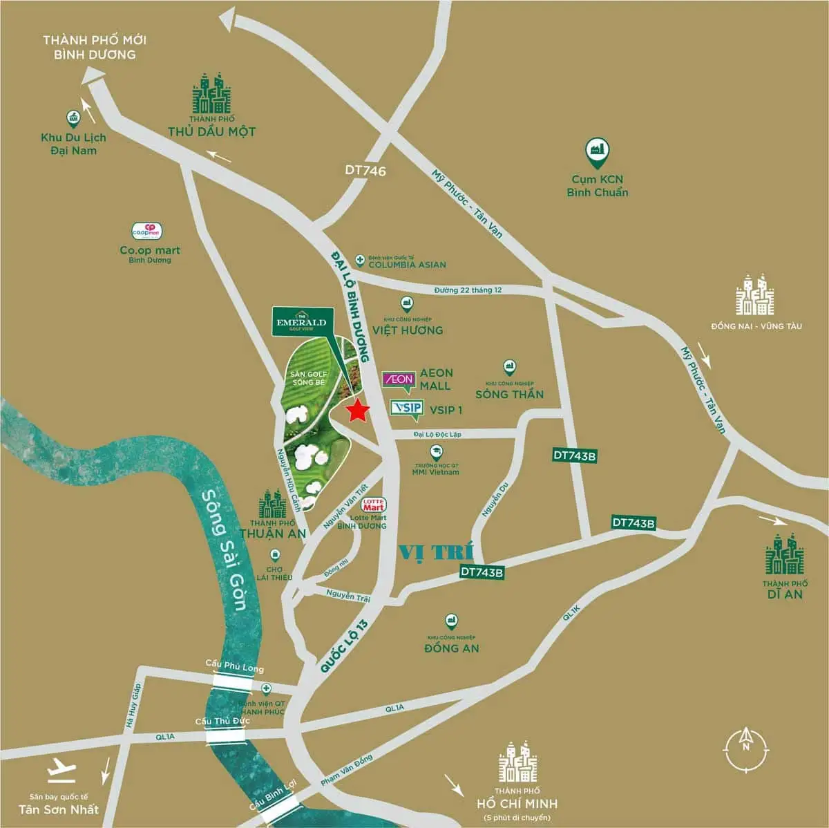 GEM CENTRAL PARK 2 Vị trí Dự án Căn hộ Gem Central Park Bình Dương