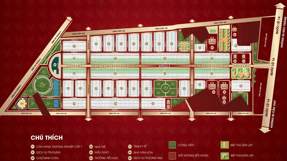 Vạn Phát Avenue Sóc Trăng 4 Mặt bằng phân lô Dự án Vạn Phát Avenue Sóc Trăng