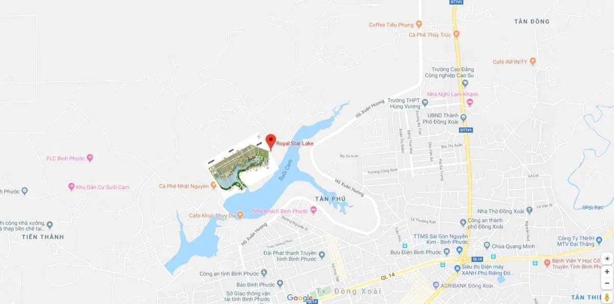 ROYAL STAR LAKE HỒ SUỐI CAM 4 Vị trí Dự án Royal Star Lake Hồ Suối Cam Đồng Xoài Bình Phước trên Google Maps