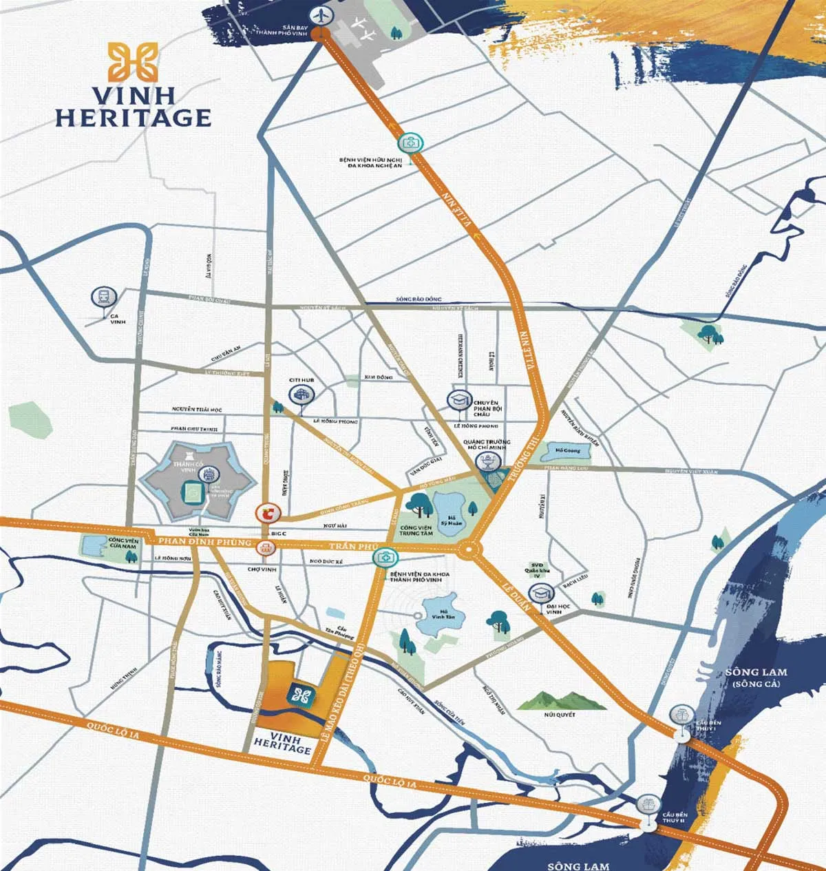 VINH HERITAGE 3 Vị trí Dự án Vinh Heritage Nghệ An