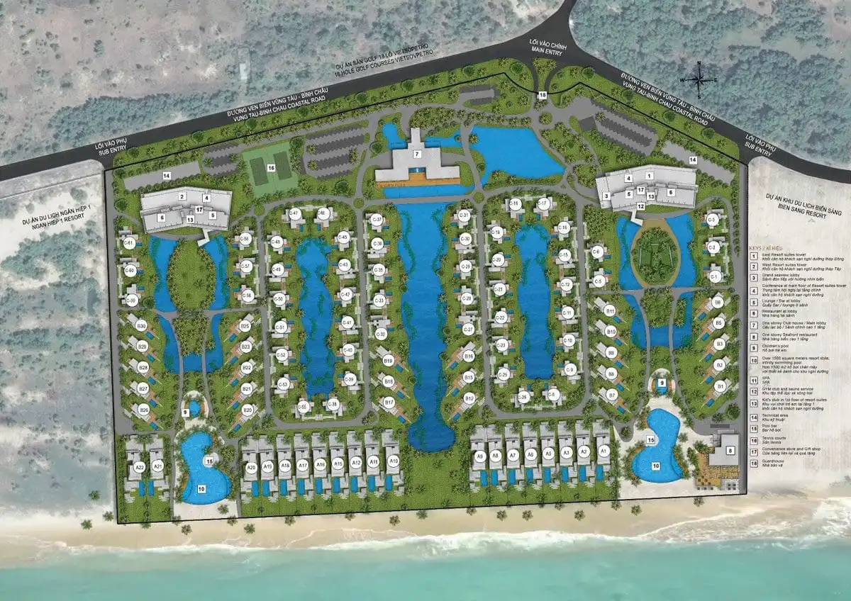 THE HAMPTONS HỒ TRÀM 6 Mặt bằng Tổng thể The Hamptons Hồ Tràm