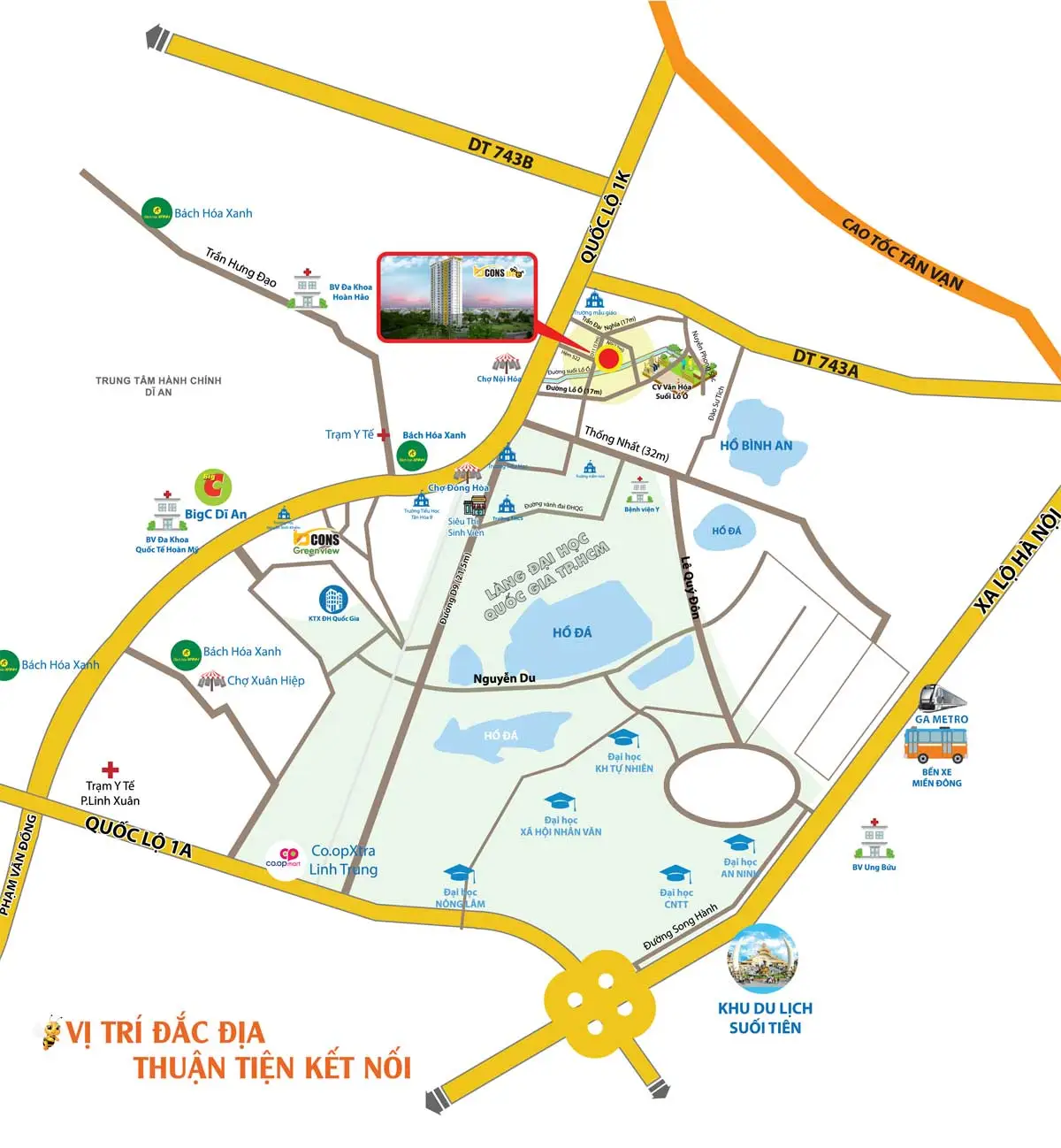 Vị trí Dự án Căn hộ Chung cư Bcons Bee Bình Dương Vị trí Dự án Căn hộ Chung cư Bcons Bee Bình Dương