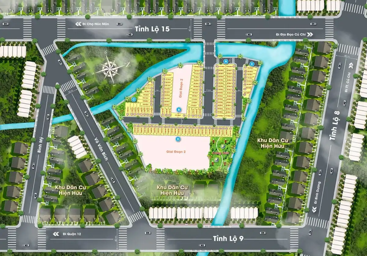 RIVER TOWN CỦ CHI 4 Mặt bằng phân lô Dự án River Town Củ Chi