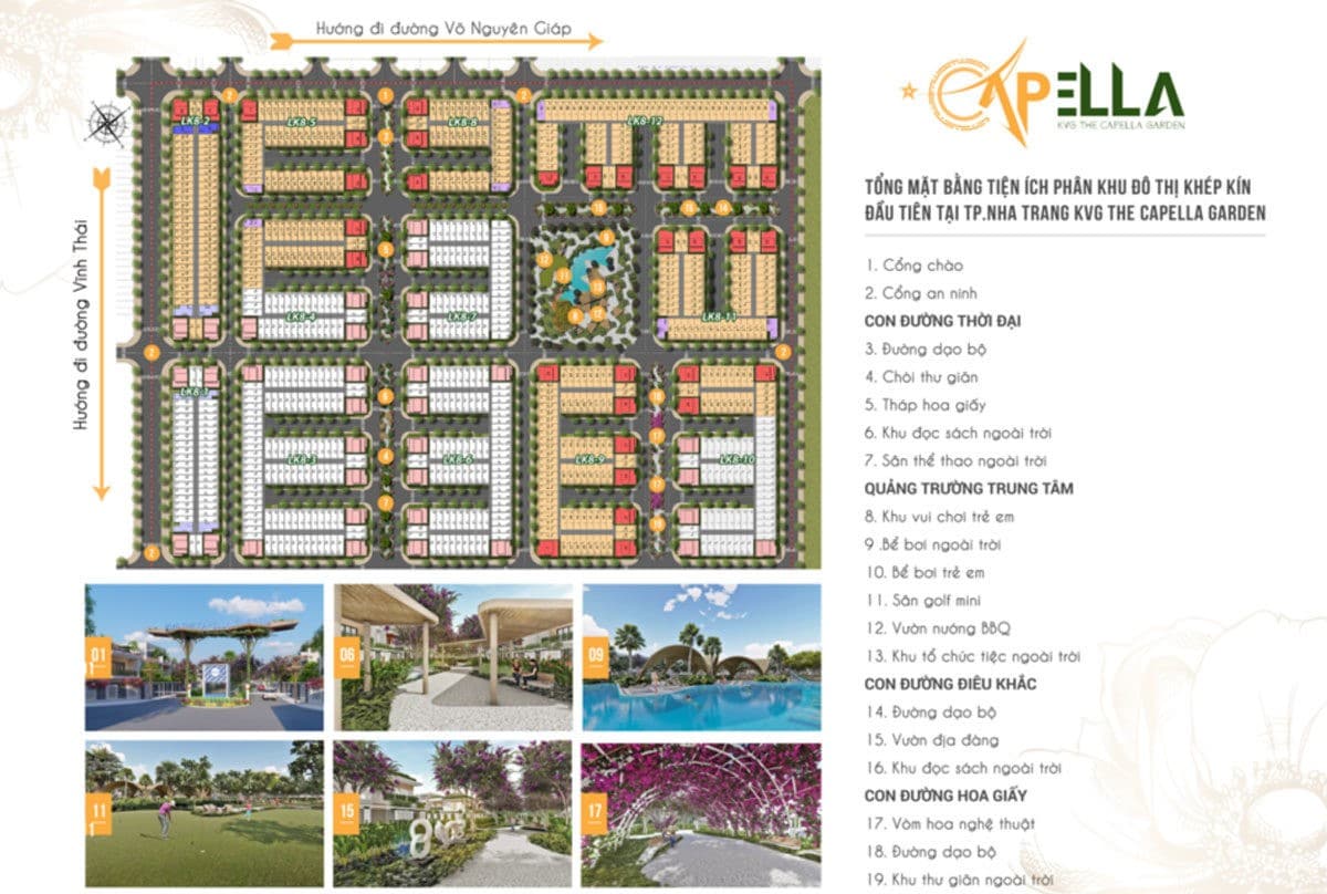 Tiện ích nội khu Dự án KVG The Capella Garden Mỹ Gia Nha Trang