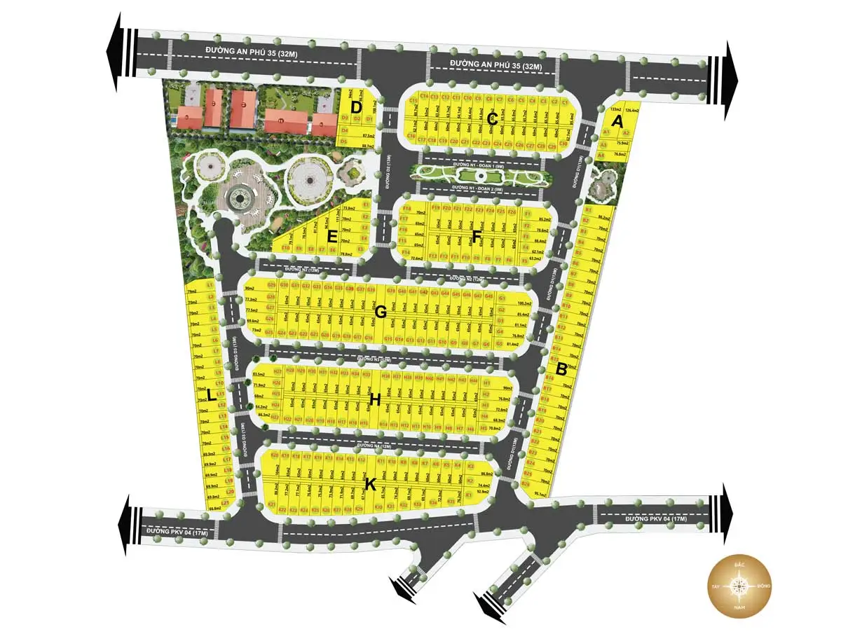 QUEEN HOME AN PHÚ 6 Mặt bằng phân lô Dự án Queen Home An Phú